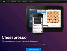Tablet Screenshot of chesspresso.net